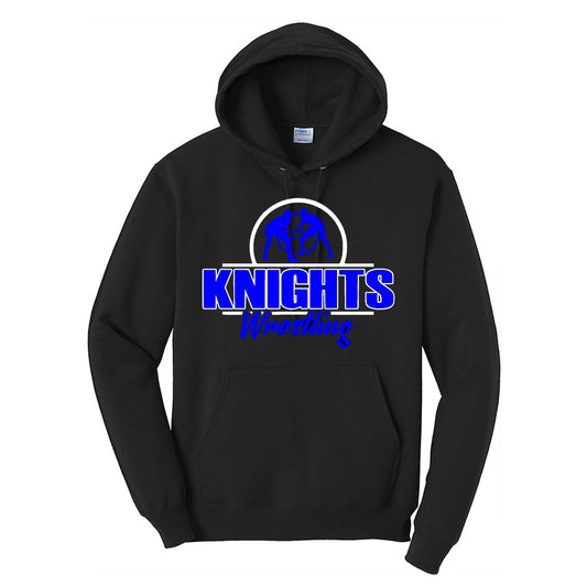 Windsor - Wrestler Knights Wrestling - Black (Tee/Hoodie/Sweatshirt) - Southern Grace Creations