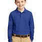 Windsor - YOUTH Long Sleeve Polo - ROYAL (Y500LS) - Southern Grace Creations