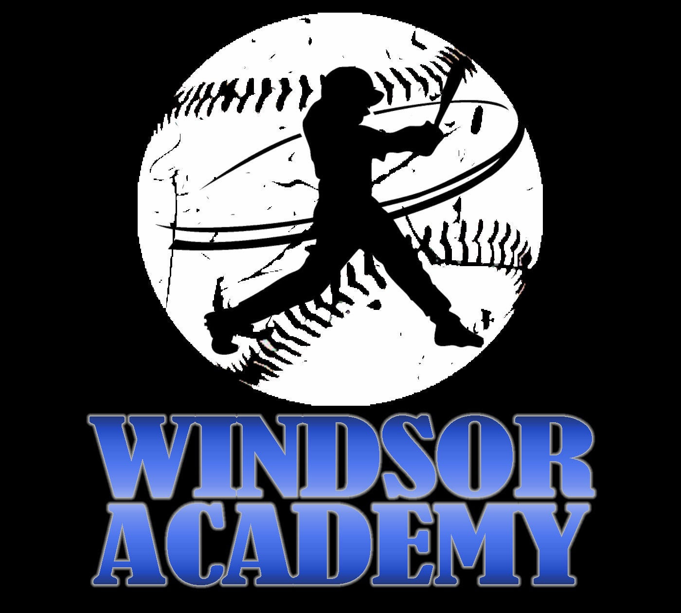 windsor - baseball with player - black tee - Southern Grace Creations