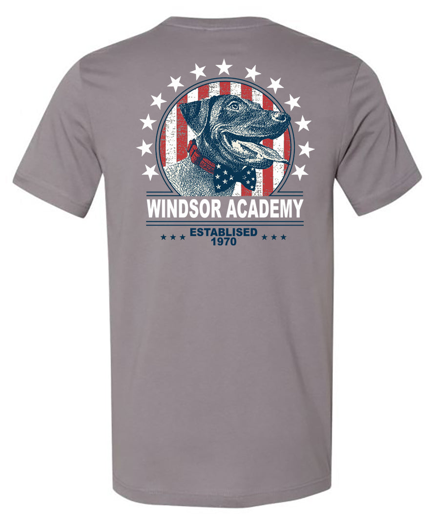 windsor - windsor academy with dog and stars - Storm (Tee/Hoodie/Sweatshirt) - Southern Grace Creations